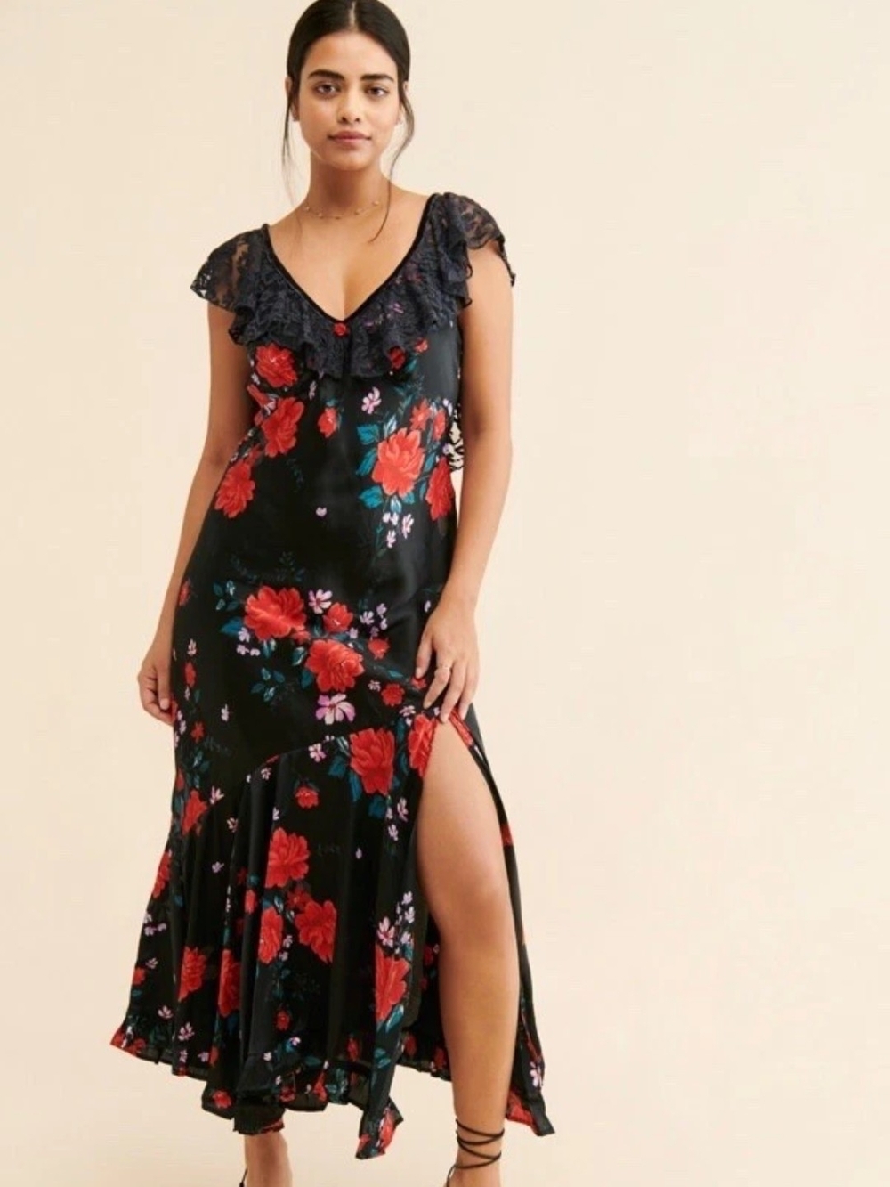 Free People Warm Hearts Midi Dress, Size M. - Picture 7 of 9